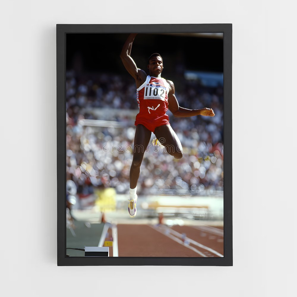 Poster L'Étoile Rouge et Blanche – affiche Athlétisme (vue 2)